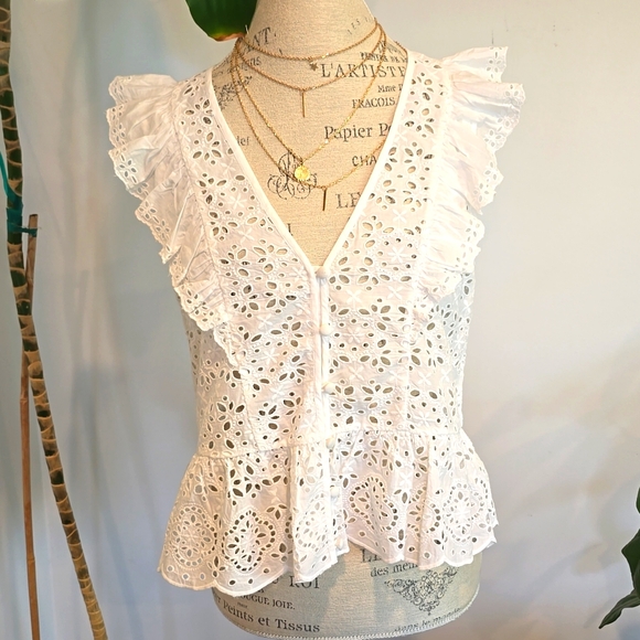 Veronica beard araya blouse - Picture 2 of 7